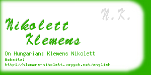 nikolett klemens business card